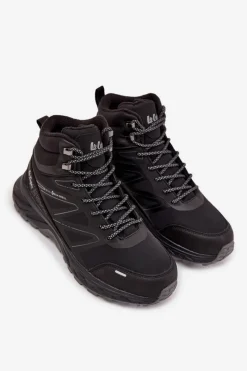 Outlet Buty Trekkingowe Damskie Ocieplane LCJ-25-01-3710 Czarne Damskie Trekkingowe Damskie