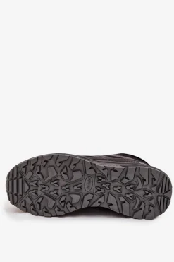 Outlet Buty Trekkingowe Damskie Ocieplane LCJ-25-01-3710 Czarne Damskie Trekkingowe Damskie