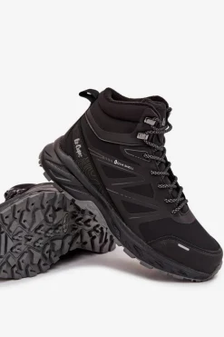 Outlet Buty Trekkingowe Damskie Ocieplane LCJ-25-01-3710 Czarne Damskie Trekkingowe Damskie