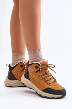 Buty Trekkingowe Młodzieżowe Ocieplane McKeylor 14011 Camel Damskie Trekkingowe Damskie|Damskie Trapery