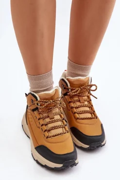 Buty Trekkingowe Młodzieżowe Ocieplane McKeylor 14011 Camel Damskie Trekkingowe Damskie|Damskie Trapery