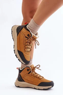 Buty Trekkingowe Młodzieżowe Ocieplane McKeylor 14011 Camel Damskie Trekkingowe Damskie|Damskie Trapery