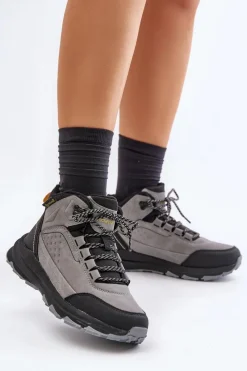 Online Big Star Shoes Buty Trekkingowe Młodzieżowe Ocieplane McKeylor 14011 Szare