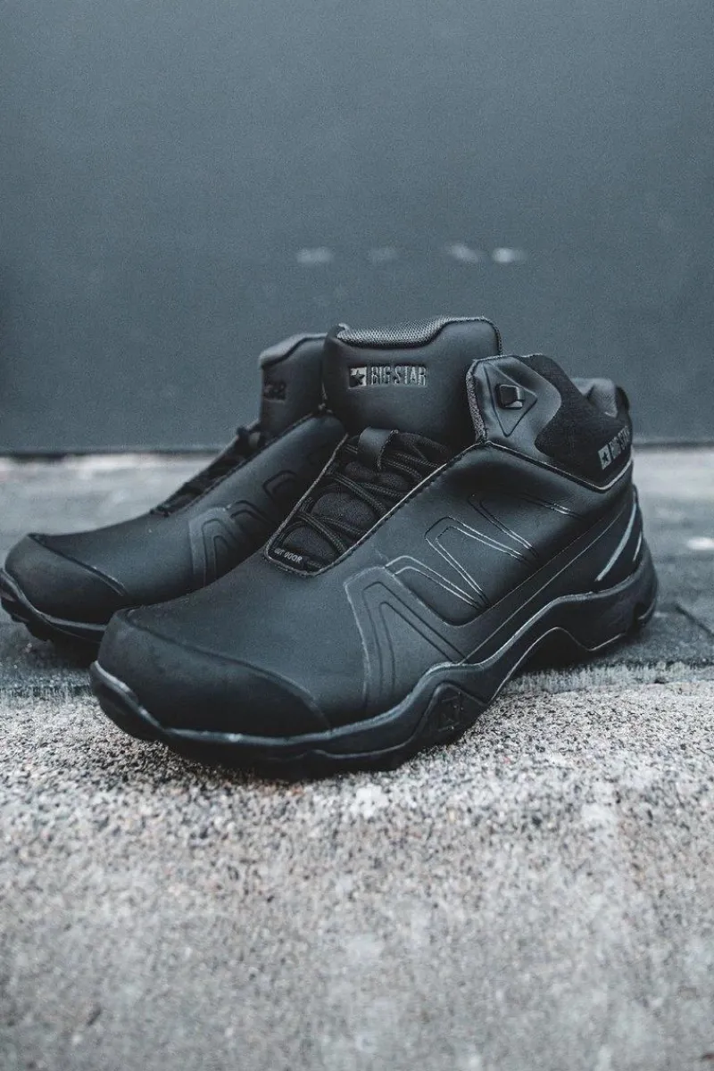 Hot Big Star Shoes Buty Trekkingowe Męskie Big Star Czarne EE174458