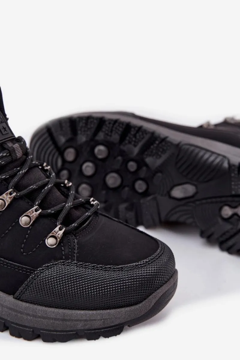 Online Big Star Shoes Buty Trekkingowe Męskie Big Star SS174048 Czarne Czarny