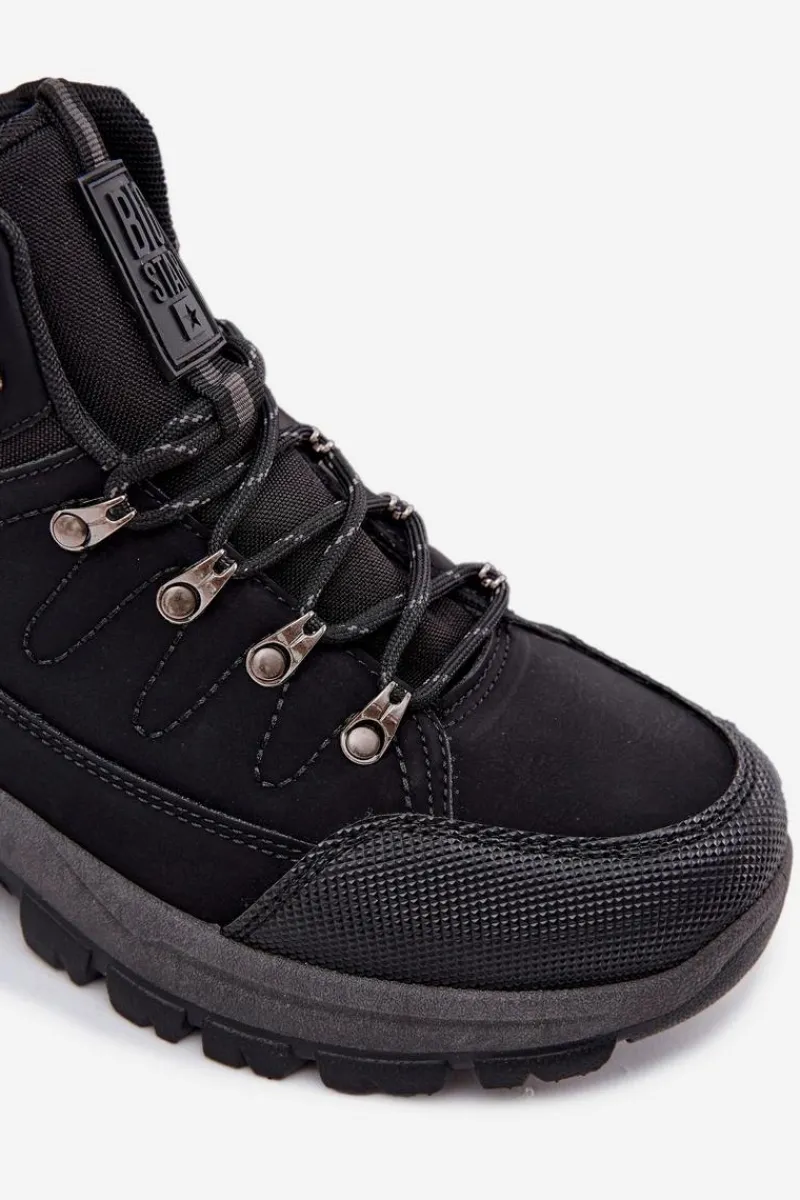 Online Big Star Shoes Buty Trekkingowe Męskie Big Star SS174048 Czarne Czarny