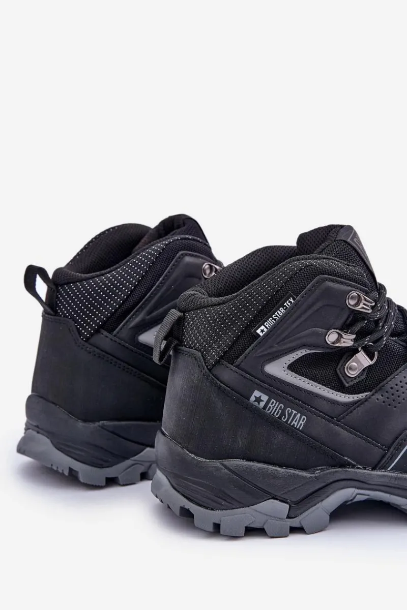 New Buty Trekkingowe Męskie Big Star OO174341 Czarne Męskie Obuwie Trekkingowe Męskie|Botki Męskie