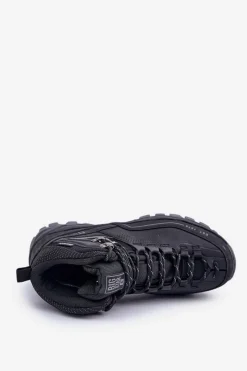 New Buty Trekkingowe Męskie Big Star OO174341 Czarne Męskie Obuwie Trekkingowe Męskie|Botki Męskie