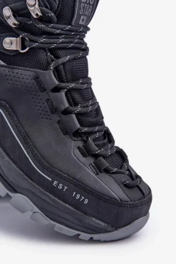 New Buty Trekkingowe Męskie Big Star OO174341 Czarne Męskie Obuwie Trekkingowe Męskie|Botki Męskie