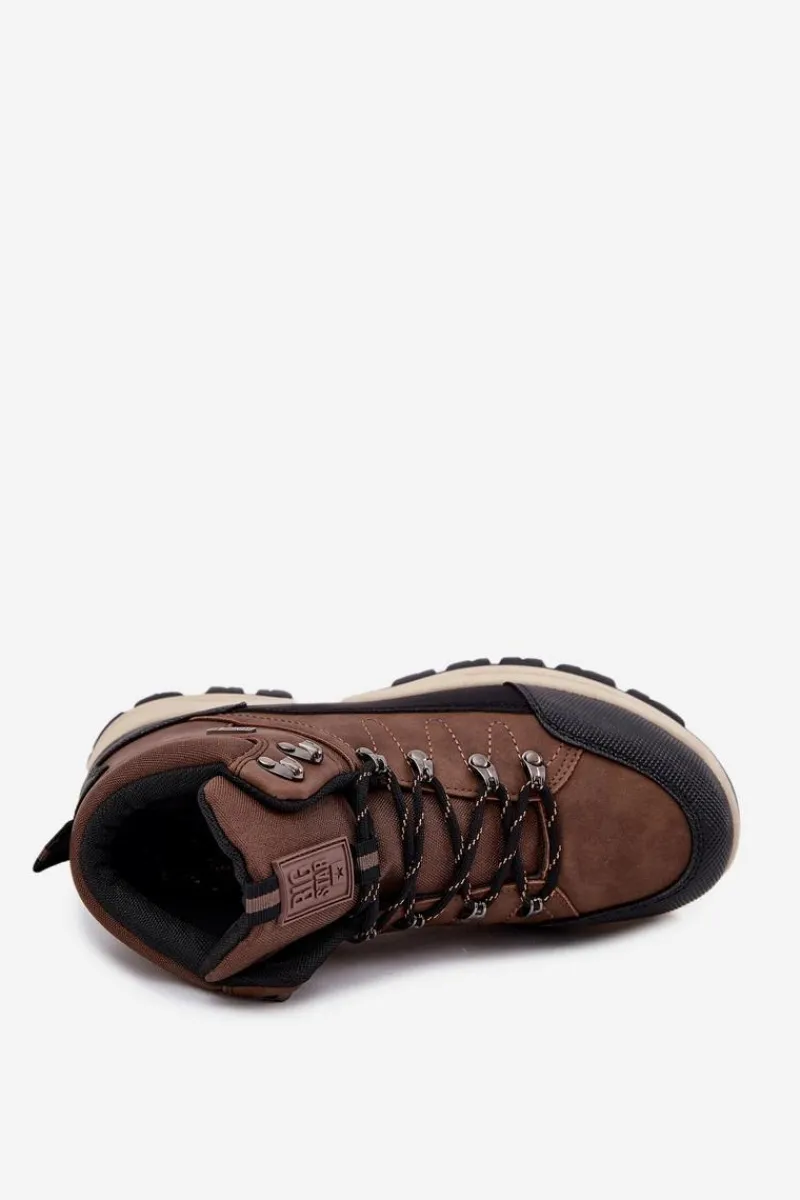 Discount Buty Trekkingowe Męskie Big Star SS174049 Brązowe Męskie Obuwie Trekkingowe Męskie|Obuwie Sportowe Męskie