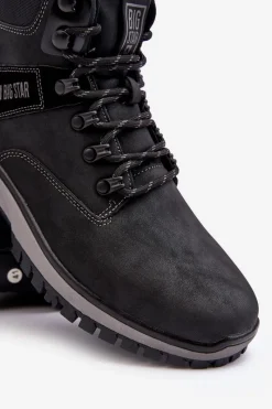 Hot Buty Trekkingowe Męskie Czarne Big Star MM174019 Męskie Obuwie Trekkingowe Męskie|Obuwie Sportowe Męskie