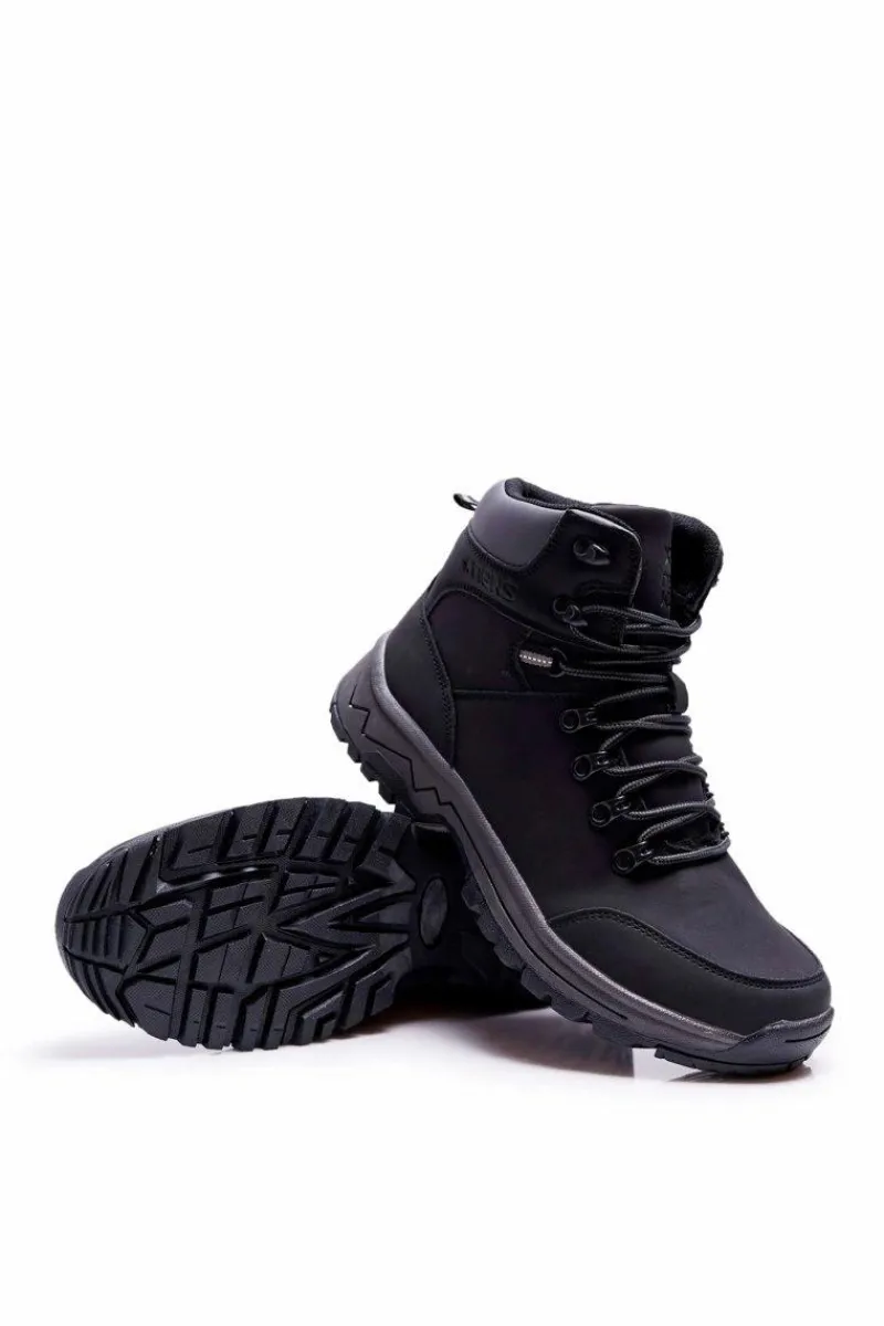 Obuwie Trekkingowe Męskie>Boto Buty Trekkingowe Męskie Ocieplane Czarne Derex