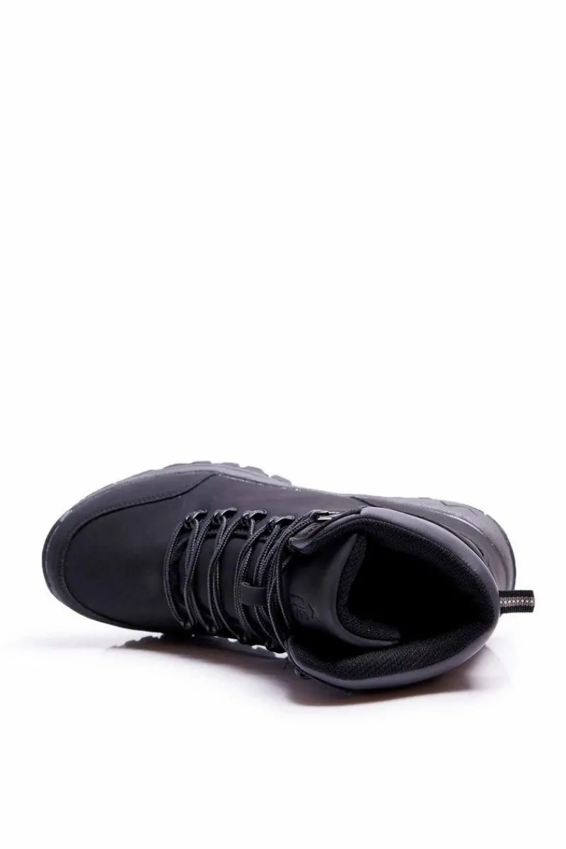 Obuwie Trekkingowe Męskie>Boto Buty Trekkingowe Męskie Ocieplane Czarne Derex