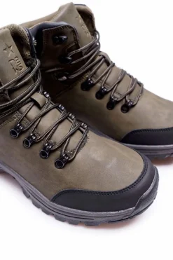 Online Boto Buty Trekkingowe Męskie Ocieplane Khaki Derex