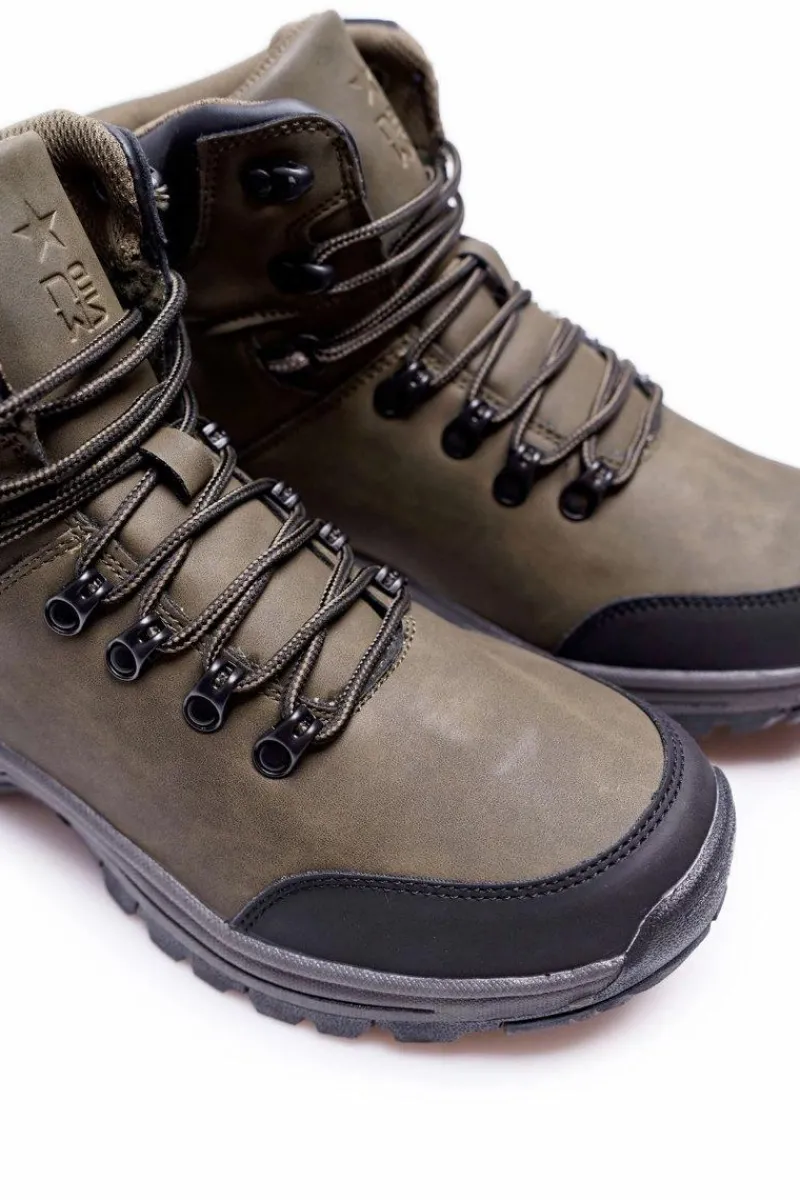 Online Boto Buty Trekkingowe Męskie Ocieplane Khaki Derex