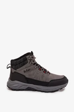 Obuwie Trekkingowe Męskie>Lee Cooper Buty Trekkingowe Męskie Ocieplane LCJ-25-01-3722M Szare Szary