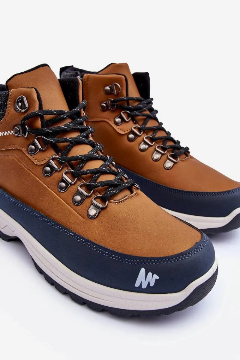 Clearance Boto Buty Trekkingowe Męskie Ocieplane Brązowe Westtide