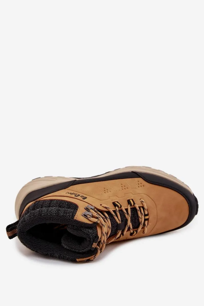 Obuwie Trekkingowe Męskie>Lee Cooper Buty Trekkingowe Męskie Ocieplane LCJ-25-01-3724M Camel Brązowy