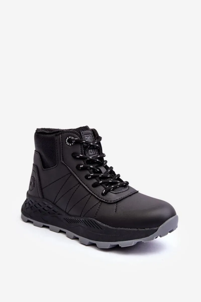 Chłopięce>Big Star Shoes Buty Trekkingowe Trapery Ocieplane Dziecięce Czarne Big Star MM374203 Czarny