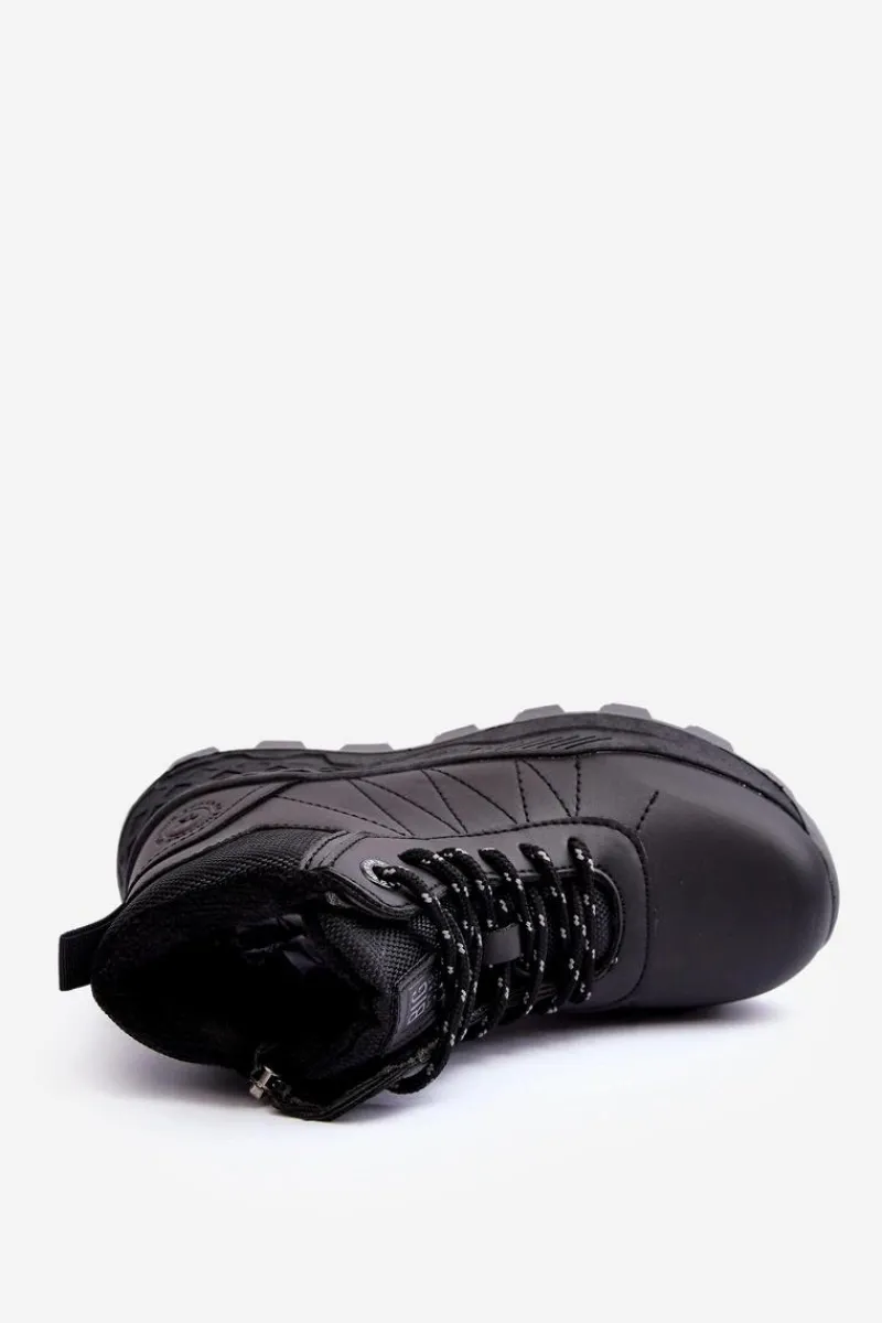 Chłopięce>Big Star Shoes Buty Trekkingowe Trapery Ocieplane Dziecięce Czarne Big Star MM374203 Czarny