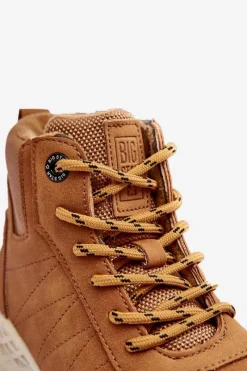 Sale Buty Trekkingowe Trapery Ocieplane Dziecięce Camel Big Star MM374202 Dzieci Chłopięce