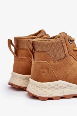 Sale Buty Trekkingowe Trapery Ocieplane Dziecięce Camel Big Star MM374202 Dzieci Chłopięce