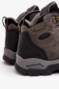 Boto Buty Trekkingowe Trapery Męskie Szare Fontanoe