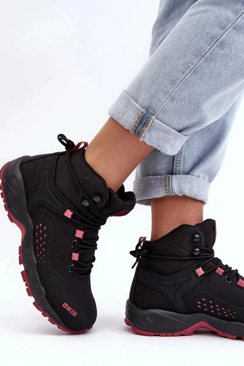 Obuwie Trekkingowe Męskie|Trekkingowe Damskie>Big Star Shoes Buty Trekkingowe Trapery Memory Foam System Czarne Big Star MM274562