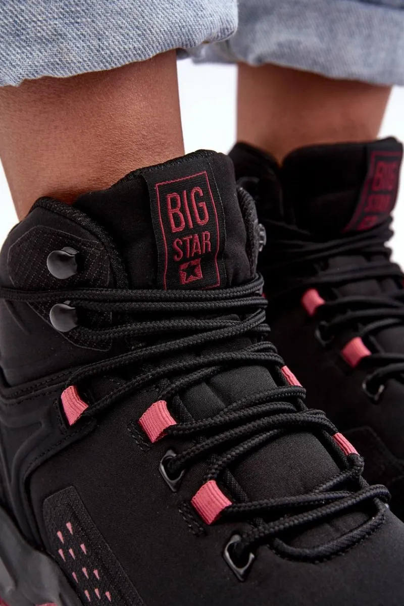 Obuwie Trekkingowe Męskie|Trekkingowe Damskie>Big Star Shoes Buty Trekkingowe Trapery Memory Foam System Czarne Big Star MM274562