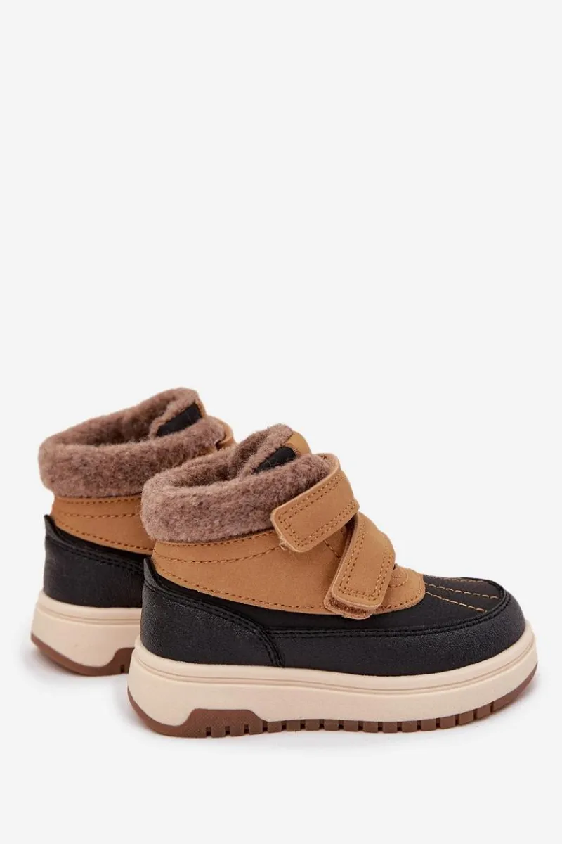 Chłopięce|Chłopięce>Boto Buty Zimowe Dziecięce Śniegowce Na Rzep Camel Darlene Brązowy