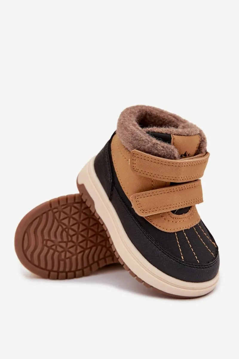 Chłopięce|Chłopięce>Boto Buty Zimowe Dziecięce Śniegowce Na Rzep Camel Darlene Brązowy