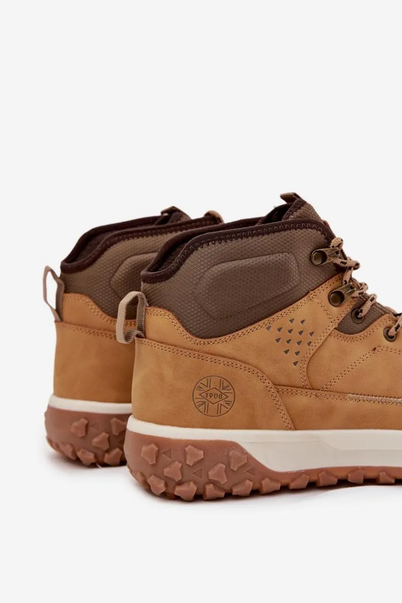 Sale Lee Cooper Buty Zimowe Męskie Trapery Ocieplane LCJ-25-01-3726 Camel Brązowy