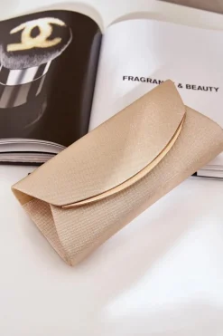 New Błyszcząca Torebka Wizytowa Kopertówka Złota Sastorea Kopertówki