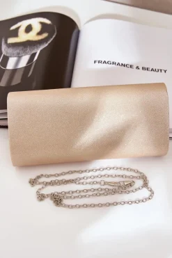 New Błyszcząca Torebka Wizytowa Kopertówka Złota Sastorea Kopertówki