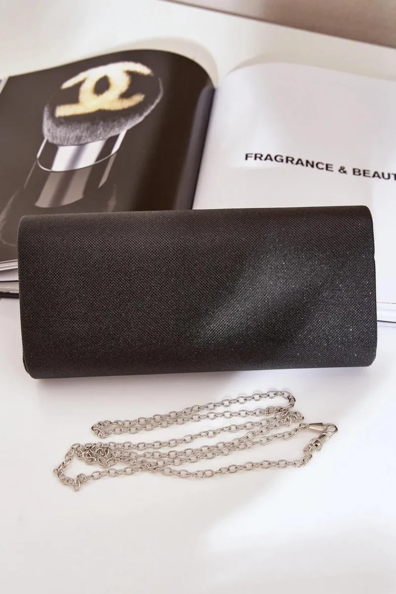 Online Boto Błyszcząca Torebka Wizytowa Kopertówka Czarna Sastorea Czarny