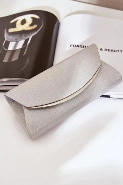 Kopertówki>Boto Błyszcząca Torebka Wizytowa Kopertówka Srebrna Sastorea