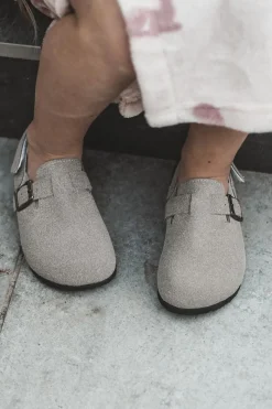 Outlet Boto Chodaki Dziecięce Na Korkowej Platformie Szare Vulagia