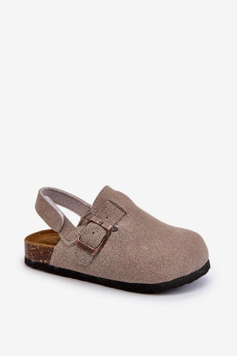 Outlet Boto Chodaki Dziecięce Na Korkowej Platformie Szare Vulagia