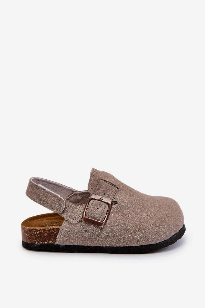 Outlet Boto Chodaki Dziecięce Na Korkowej Platformie Szare Vulagia