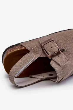 Outlet Boto Chodaki Dziecięce Na Korkowej Platformie Szare Vulagia