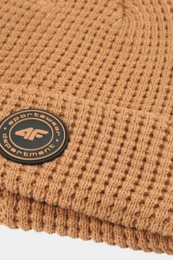 Sale 4F Chłopięca Czapka Zimowa JWAW24ACAPM424-83S Beżowa Beżowy