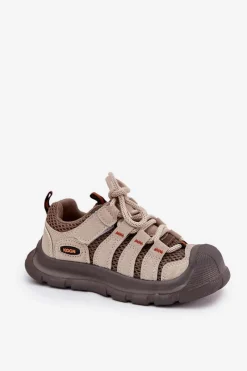 Clearance Evento Chłopięce Buty Sportowe Trekkingowe Beżowe Falenisa Beżowy