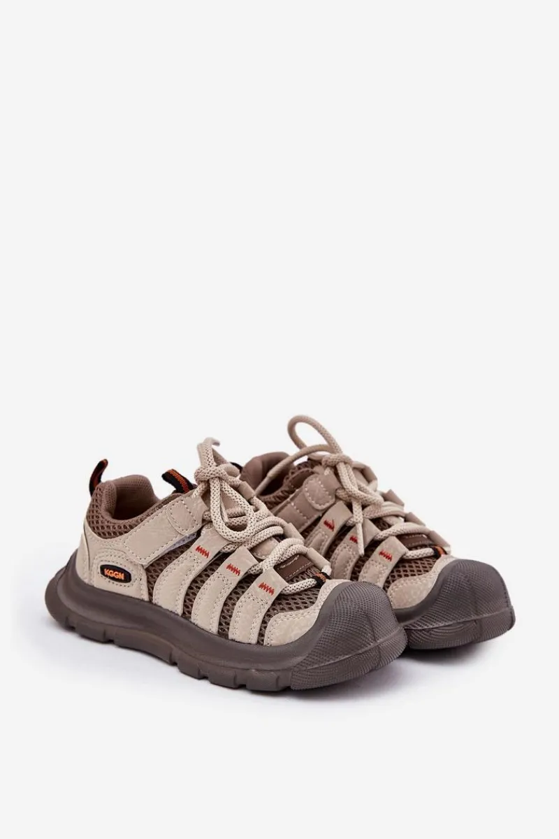 Clearance Evento Chłopięce Buty Sportowe Trekkingowe Beżowe Falenisa Beżowy