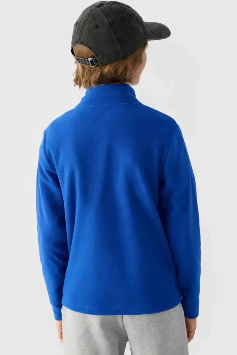 Bluzy Dziecięce|Odzież 4F>4F Chłopięcy Polar Ze Stójką JWMM00TFLEM245-36S Niebieski