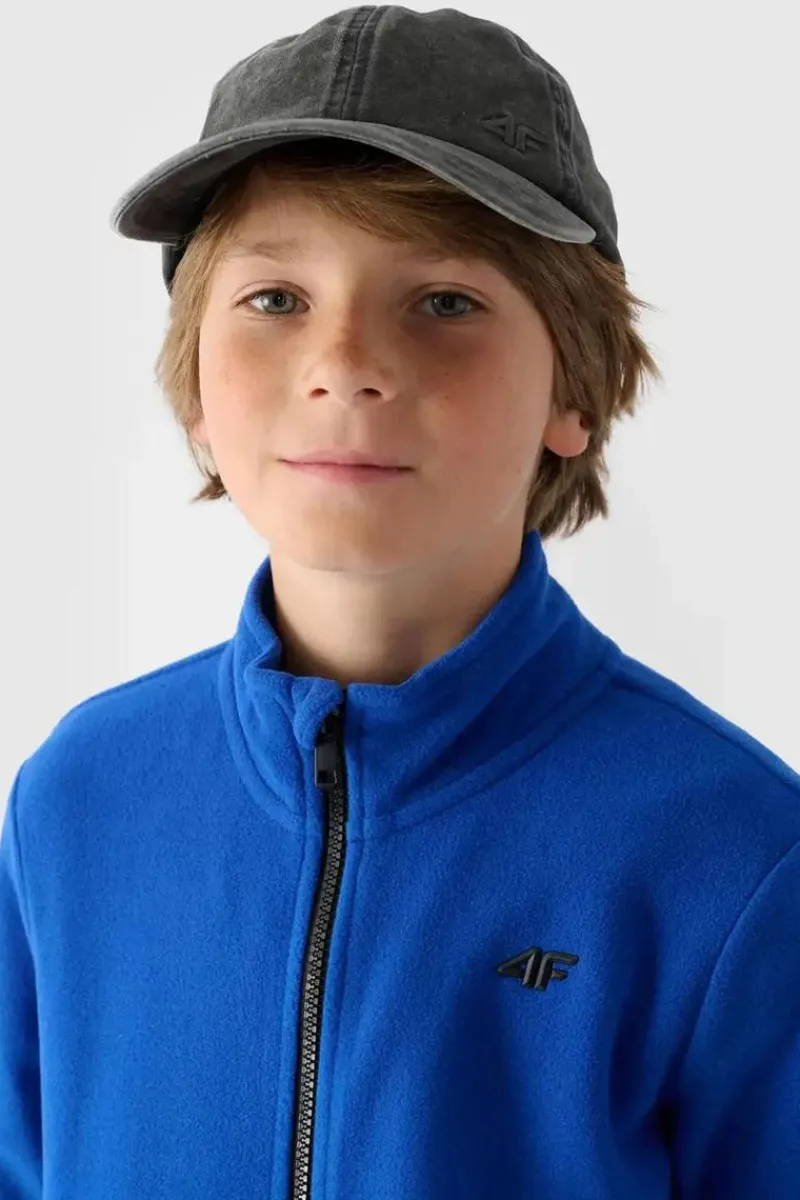 Bluzy Dziecięce|Odzież 4F>4F Chłopięcy Polar Ze Stójką JWMM00TFLEM245-36S Niebieski