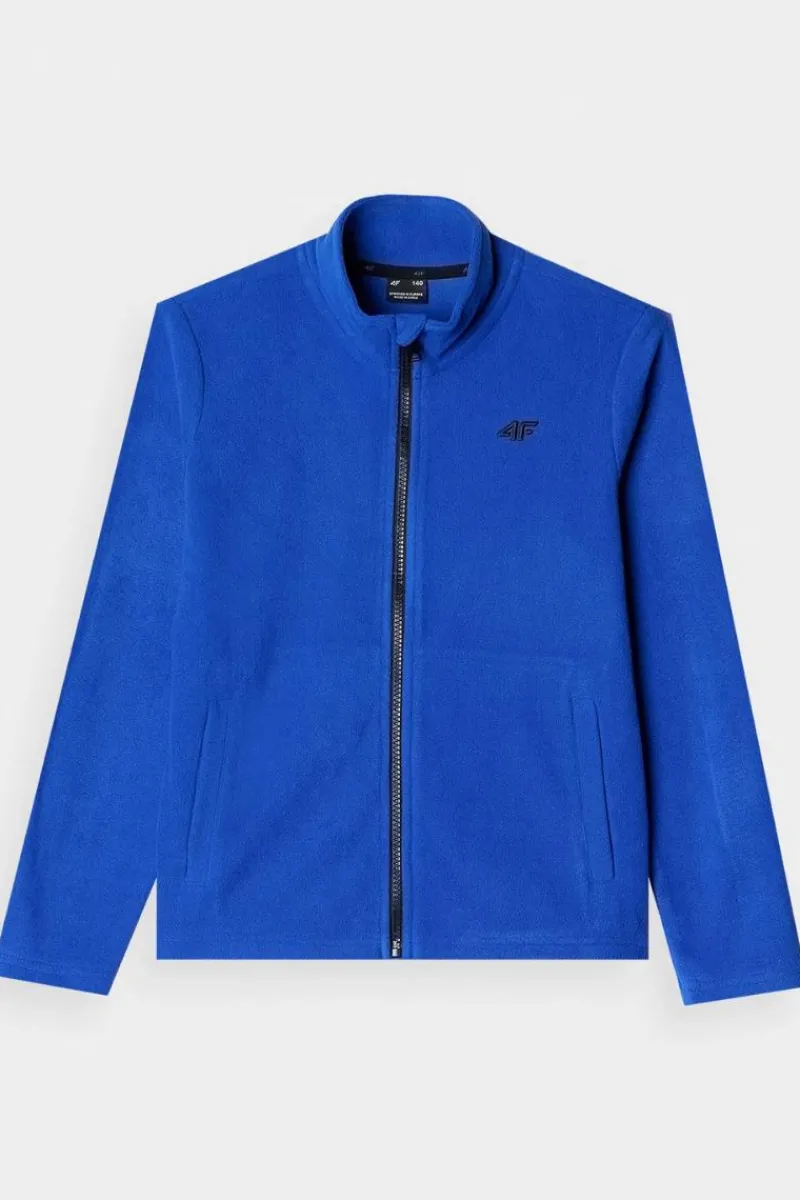 Bluzy Dziecięce|Odzież 4F>4F Chłopięcy Polar Ze Stójką JWMM00TFLEM245-36S Niebieski