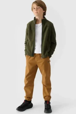 Odzież 4F|Bluzy Dziecięce></noscript>4F Chłopięcy Polar Ze Stójką JWMM00TFLEM245-43S Khaki Zielony