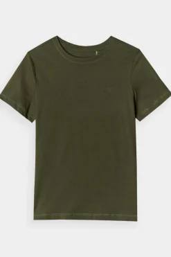 Best Chłopięcy T-shirt Gładki Bawełniany Khaki JWMM00TTSHM1626-43S Dzieci T-Shirty Dziecięce|Odzież 4F