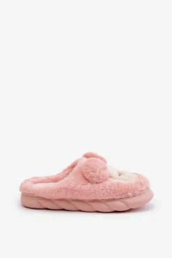 Sale Boto Ciepłe Futrzane Kapcie Damskie Różowe Jozelinetta Różowy