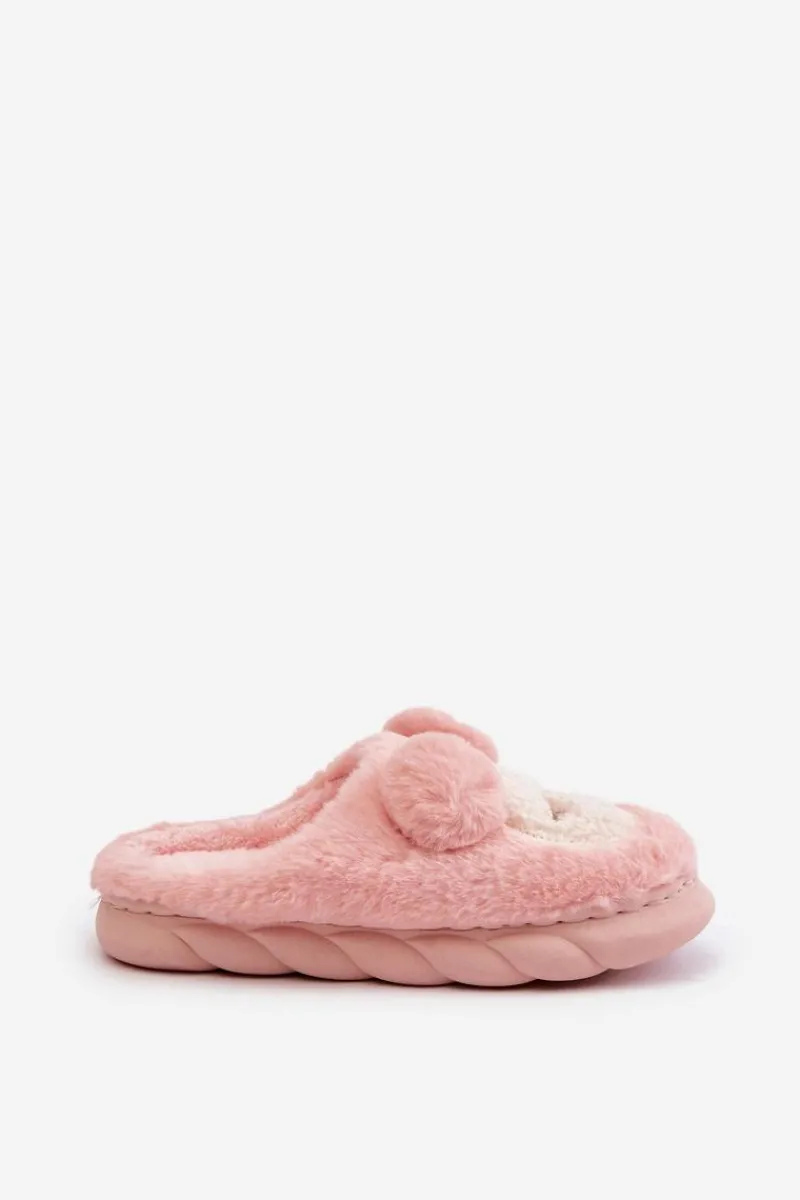 Sale Boto Ciepłe Futrzane Kapcie Damskie Różowe Jozelinetta Różowy